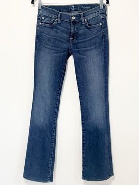 7FAM 7 For All Mankind Bootcut Jeans Mid Rise Dark Wash Size 27 Classic Stretch